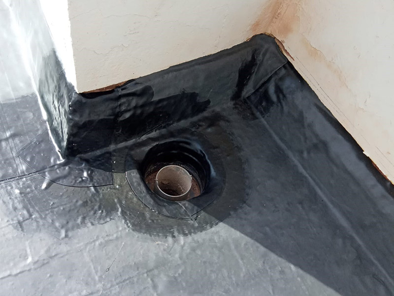 Instalación de sumidero con EPDM