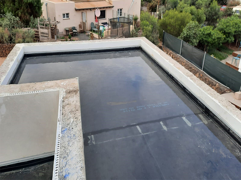 PRUEBA de estanqueidad en terraza con EPDM